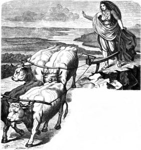 Nordijska mitologija Gefjon boginja zemljoradnje 