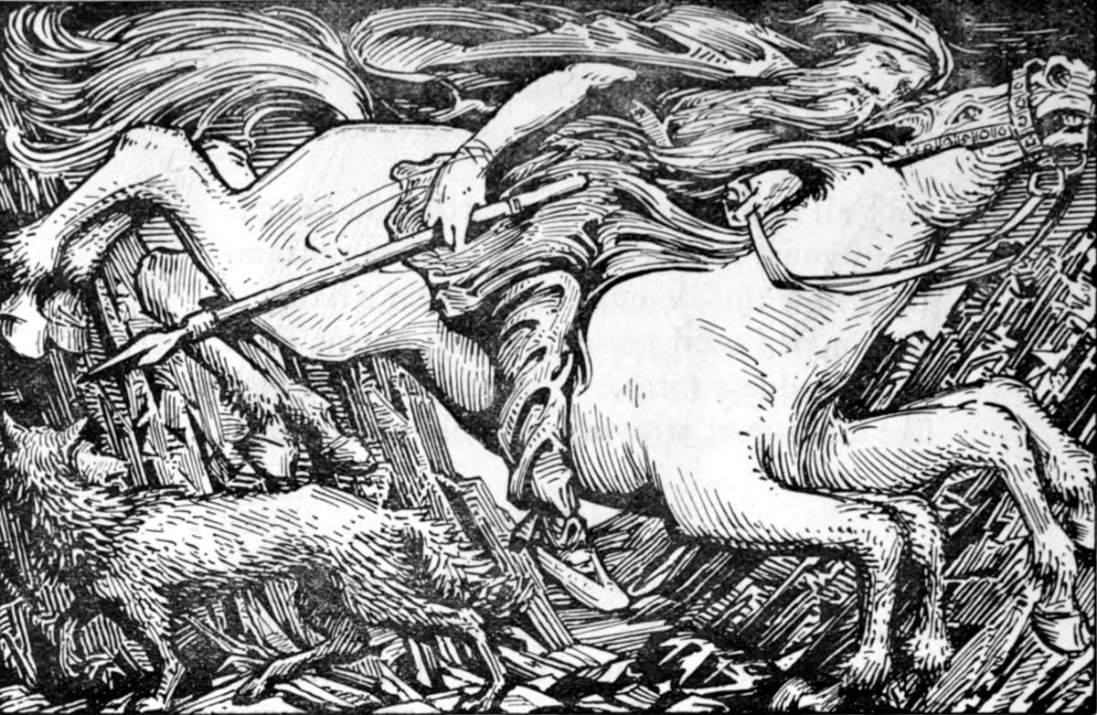 Nordijska mitologija Odin rides to Hel